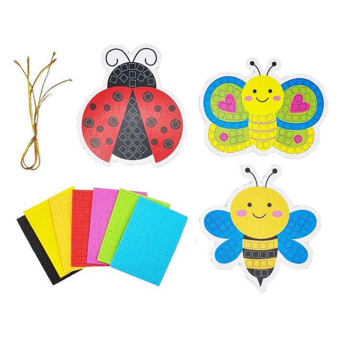 Kit suspensions mosaïques Insectes 3 pièces