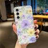 Suitable for Samsung S24 Ultra Mobile Phone Case S23 Laser Flower A55/A15 Electroplated Imd Double Sided Coating Cover