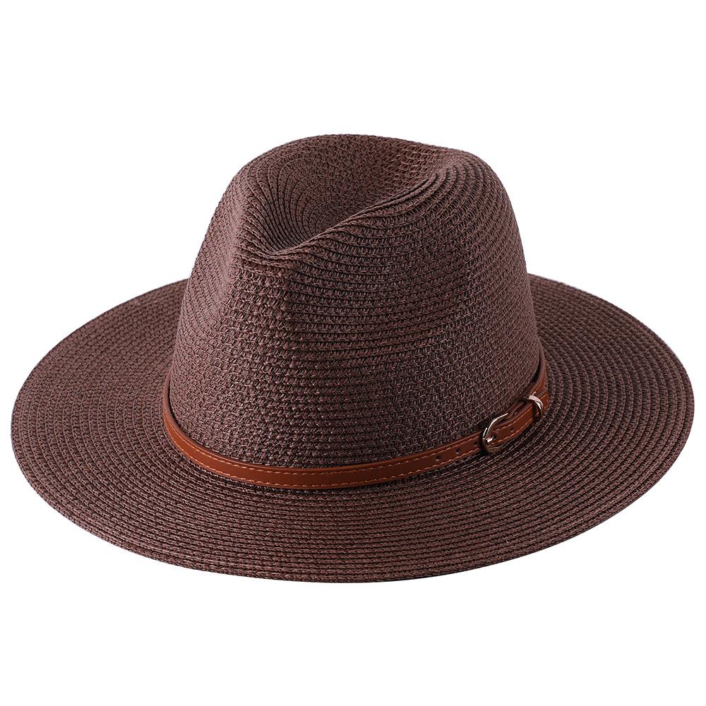 56-58-59-60CM Neuer natürlicher Panama-Strohhut mit weicher Form, Sommerhut für Damen/Herren, breite Krempe, Strand-Sonnenkappe, UV-Schutz, Fedora-Hut