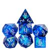 Cusdie Unique DND Dice Sharp Edges D4 D6 D8 D10 D% D12 D20 Polyhedral Dice Set for Dungeons&Dragons Tabletop Role Playing Games