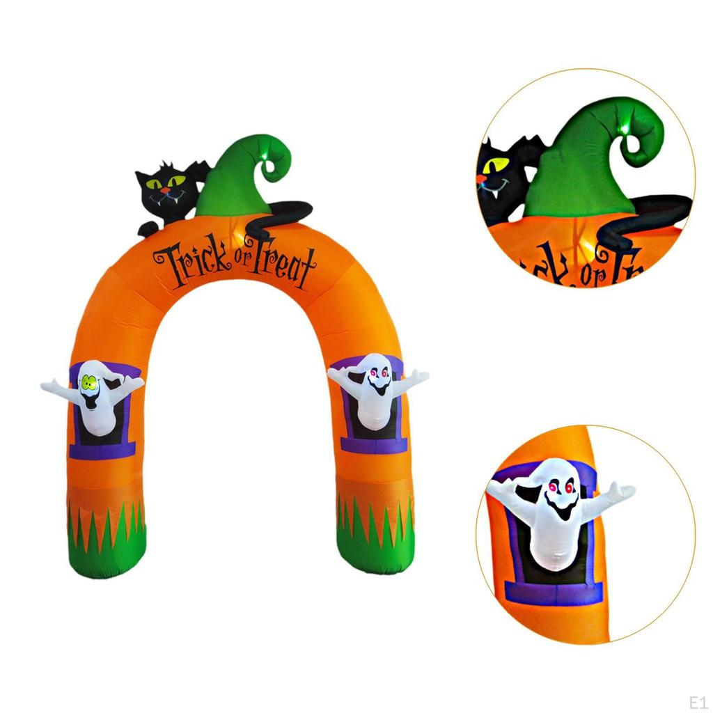 10 stop velká halloweenská nafukovací výzdoba oblouku, duchové černých koček vybuchující zapálené
