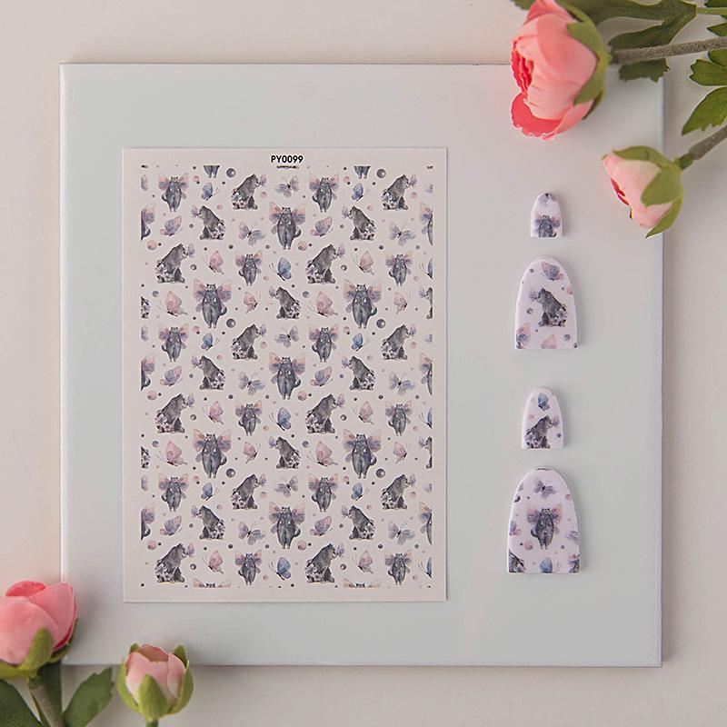 Pottery Tools Soft ceramic water transfer paper color butterfly series clear easy operate for Handmade Personalized Jewelry