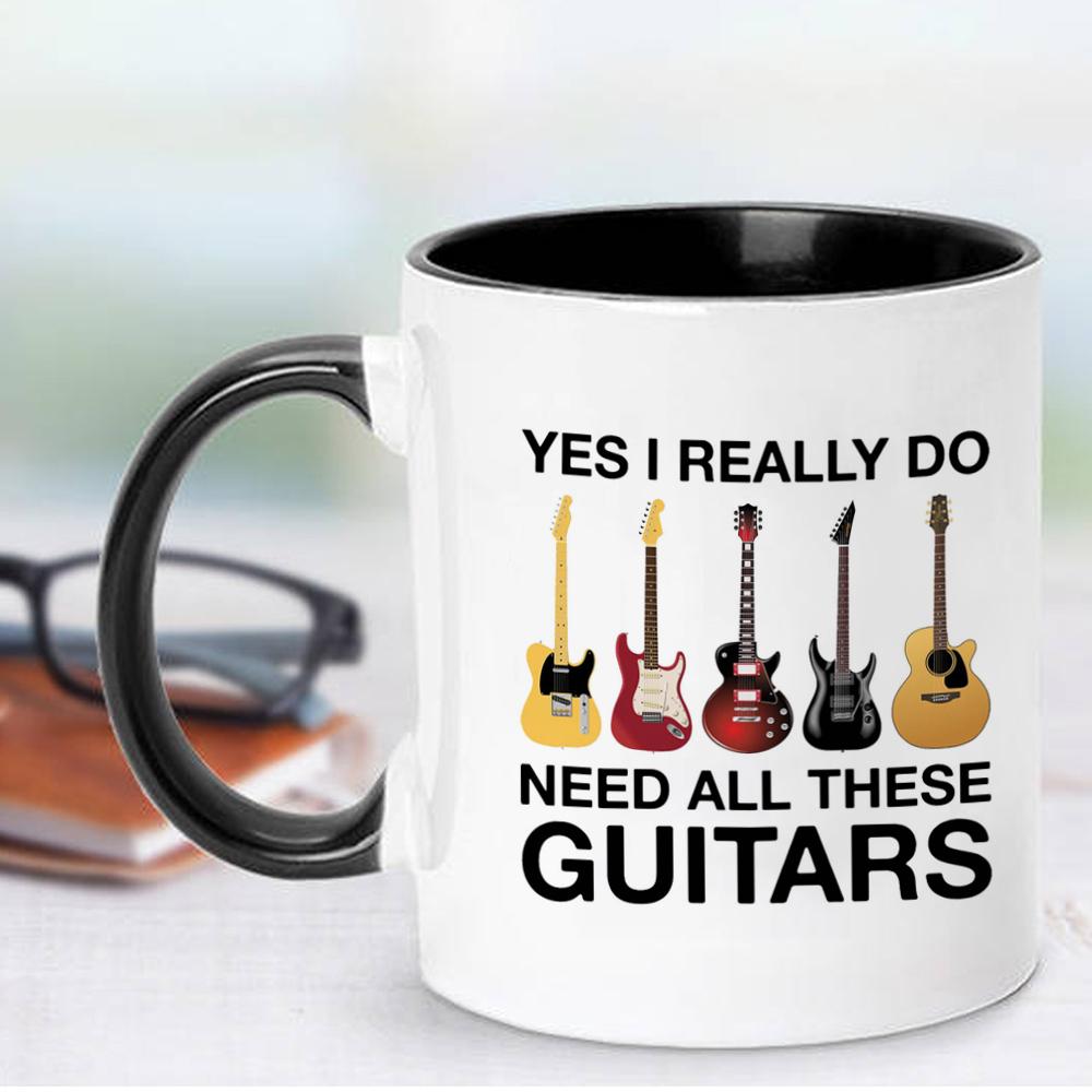 Guitar Bass Piano Violin Ceramic Mug Music Club Student Birthday Gift Drinking Cup Birthday Gift Funny Mugs