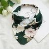 Floral Print Bandana Scarf with Elastic Headband for Women Lightweight Soft Fabric Triangle Neck Scarf and Headwrap for Daily Wear