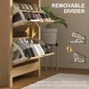 Slim Shoe Cabinet Narrow Shoe Cupboard With 3 Drawers Adjustable Shelves For 18 Pairs Of Shoes Natural Wood Finish