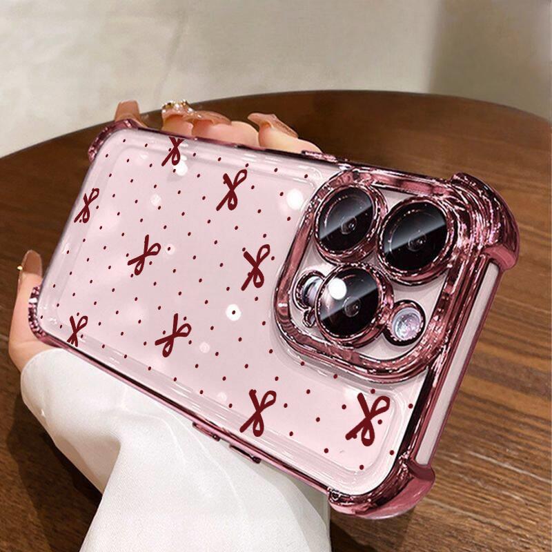 Black Love Heart Bow Case For Huawei Honor X5C X7D X9D 400 Pro Magic 7 Lite X8C X8B X8 X8A X7A X6C X9B X5B X6A X9A Airbag Cover