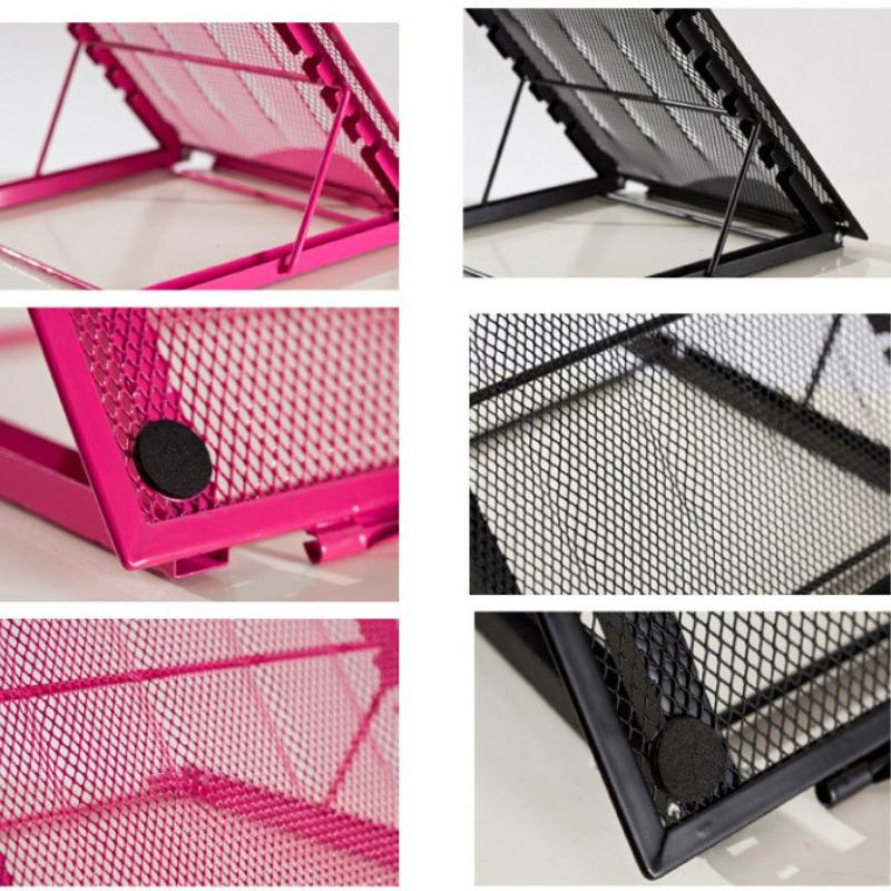 1Pc Laptop Holder, Copy Rack, Six-gear Adjustable Heat Dissipation Folding Flat Bracket, Wrought Iron Bracket