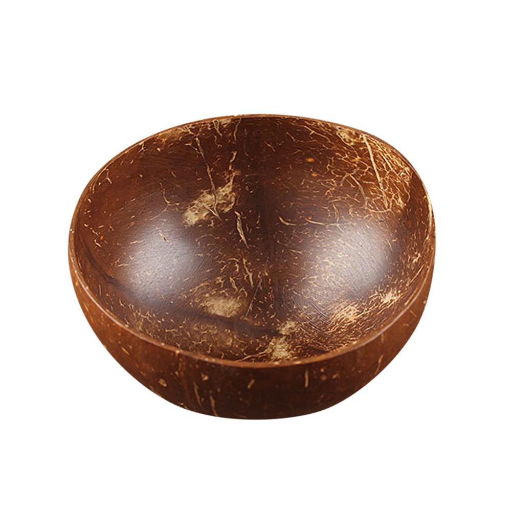 Kreatywna Naturalna Miska z Drewna Kokosowego Ekologiczna Skorupa Kokosowa Sałatka Owocowa Makaron Ryż Lody Drewniana Miska Rzemiosło Dekoracja