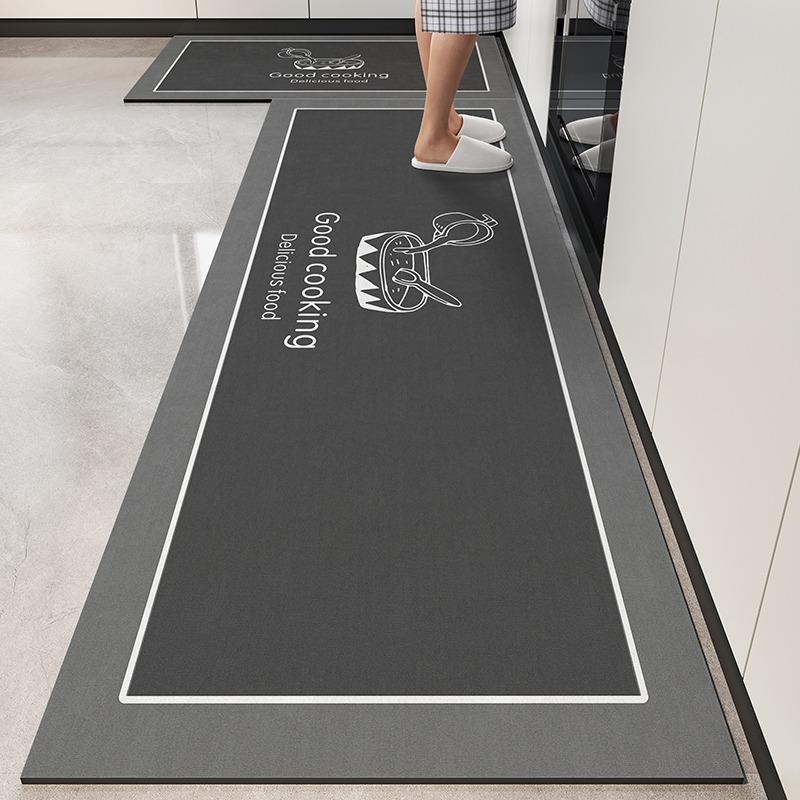 Mat For Kitchen Pvc Waterproof Carpet Anti-Slip Home Decoration Area Rug Leather Entrance Doormat Alfombra De Cocina