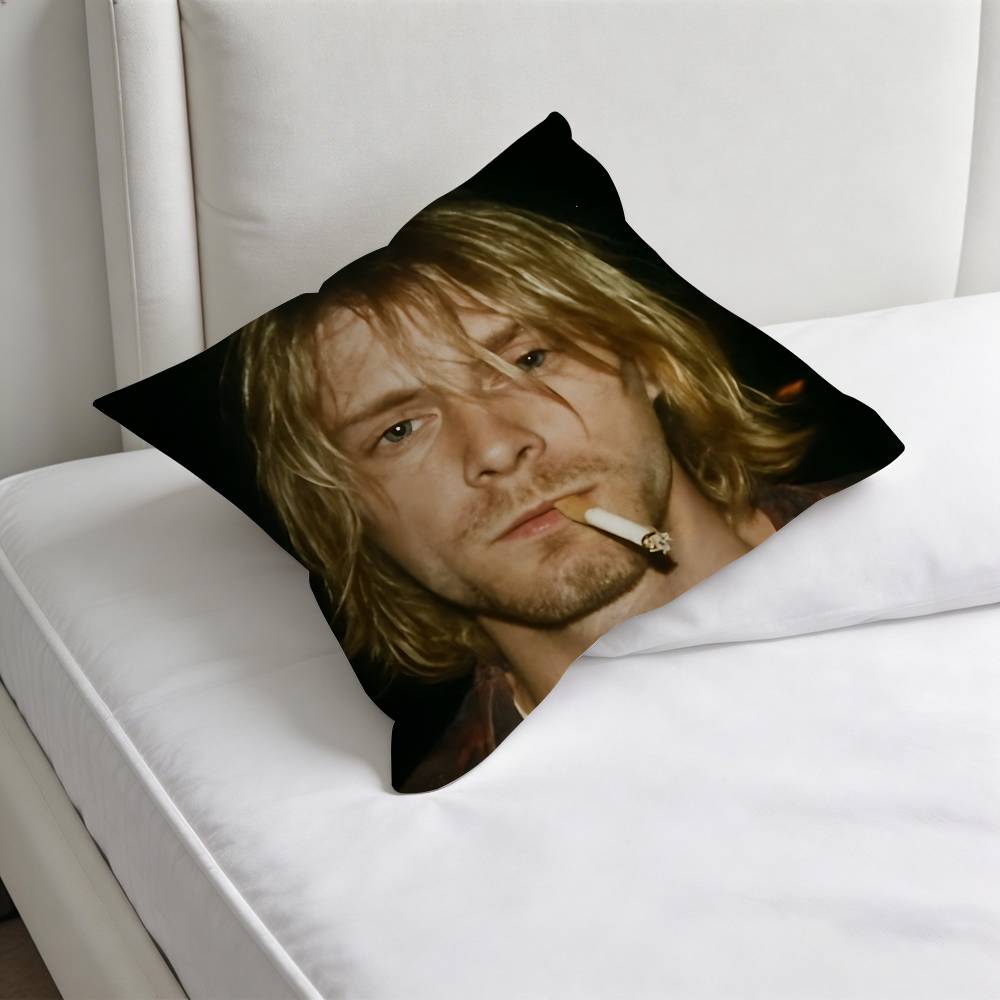 KKurtt Guitar CCobain Square Pillow Case Soft Decorative Throw Pillow Cover for Home Sofa Bed