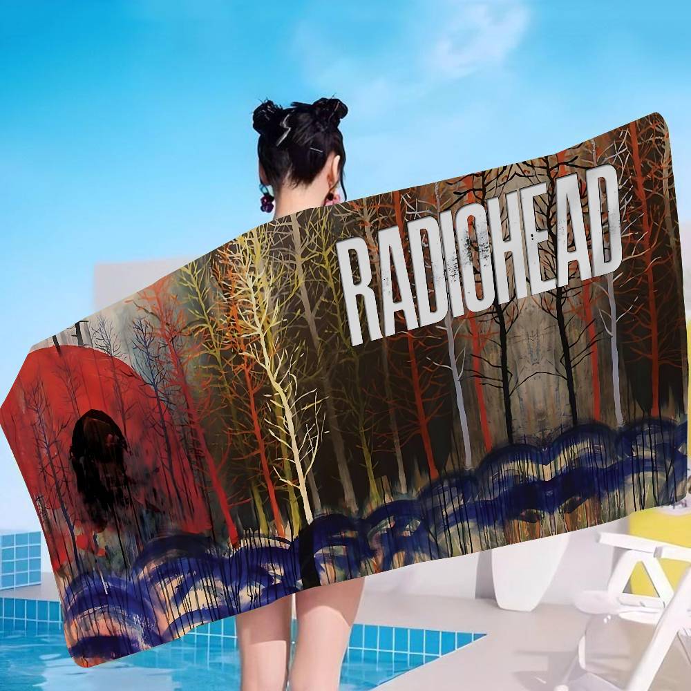 Rock Band R-Radiohead Musik Mikrofaser Decke Schnelltrocknende Strandtücher Übergröße Druck Super Saugfähige Pool Handtuch Decke