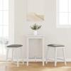 VidaXL Bar Chairs with Cushions 2 Pcs White Solid Rubberwood, Chair, Kitchen Bar Stool, Chair of 4102580