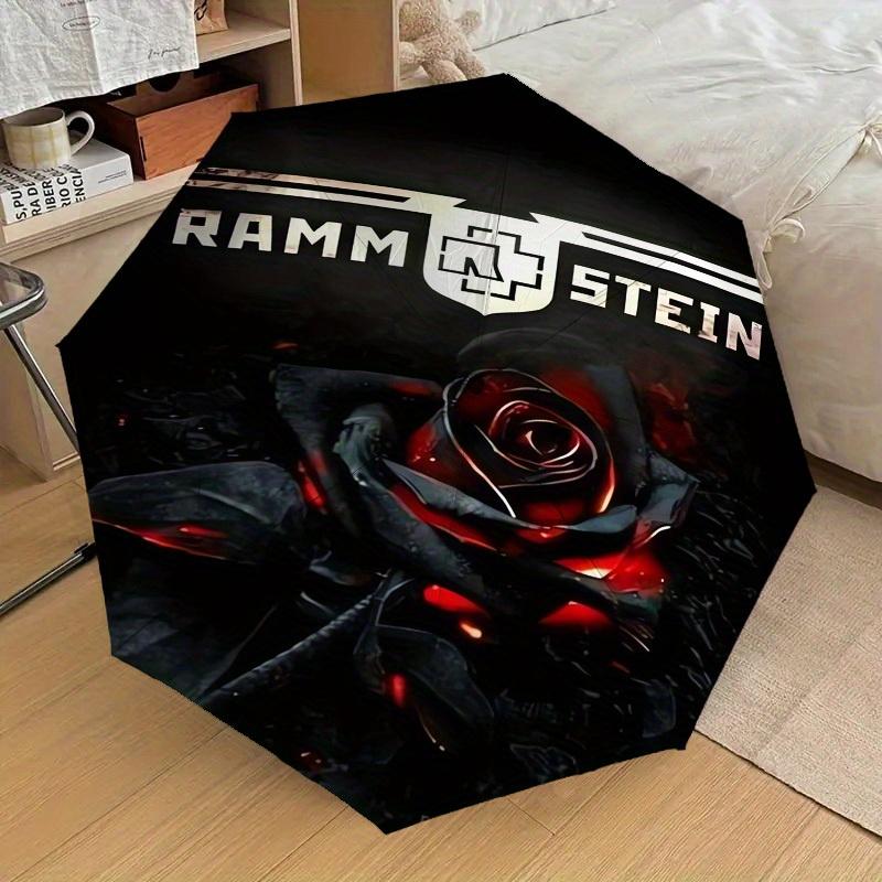 1pc Rammstein, Rose Themed High-quality Umbrella,Automatic Opening and Closing Umbrella,Multi-functional Umbrella G0811010
