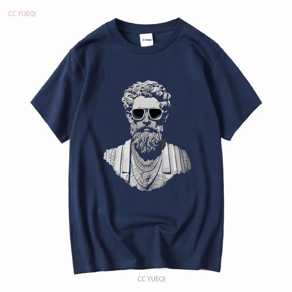 Marcus Aurelius Stoicism T Shirt Zen Buddha Quote Funny For Her Ladies Philosophy Think Deep Mindfulness Vintage Washed