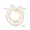 Iron Peach Heart Bracelet Elegant Temperament Multi-layer Rhinestone Pearl Bracelet Accessories