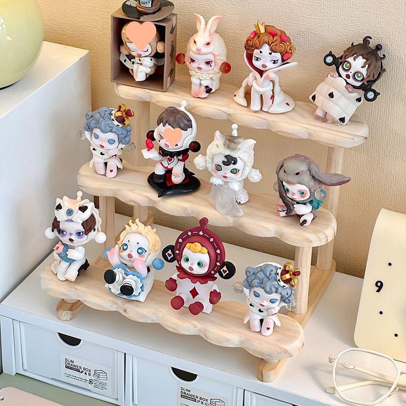 Solid Wood Tiered Display Shelf for Collectibles & Plants