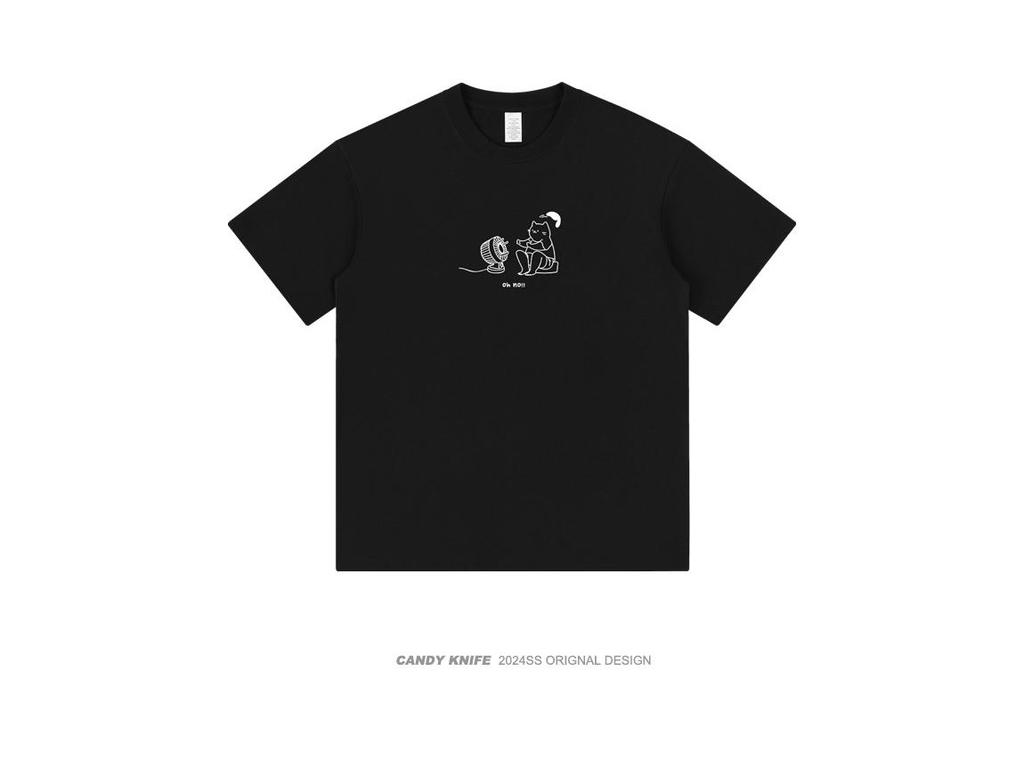 Unisexové japonské retro Harajuku tričko s krátkým rukávem streetwear