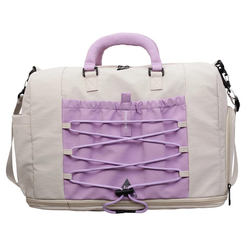 

Men s Duffel Bag with Front Lacing Design Large Capacity Travel Tote for Outdoor Use бежевий