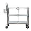 Metal Folding Cart 3 Tier Durable Storage Organizer Lightweight Utility Cart