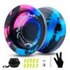 WATIEOBOO Professional Yoyo Trick Yoyo for Kids Beginners Yoyo for Adults Intermediate To Advanced Black Blue Powder Non-Reactive