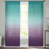 Cyan Turquoise Purple Gradient Sheer Curtains For Living Room Bedroom Tulle Window Drapes For Kitchen Decoration