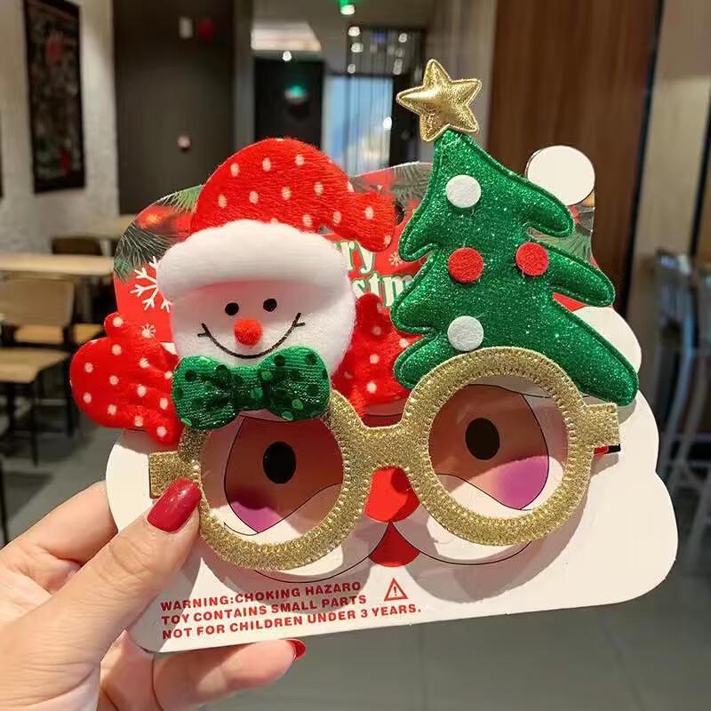 Christmas Cartoon Decorative Glasses