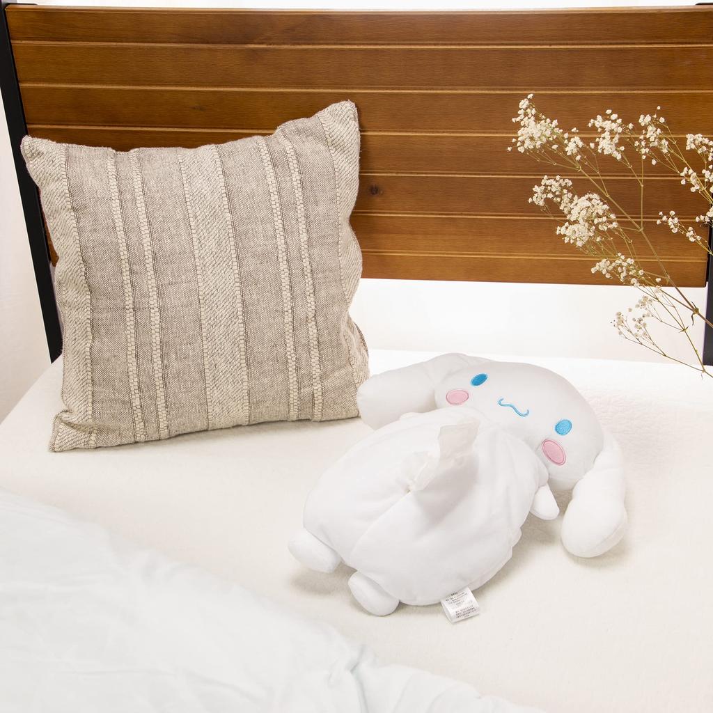 MORIPiLO Sanrio Hanging Tissue Box Tissue Box Soft and Cute Car Plush Paper SANRIO Morishita Pillow (Cinnamoroll Wall-Mounted Cover) Approx. 40cm,