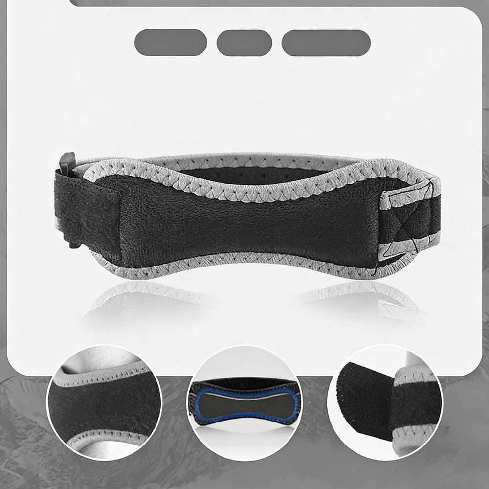 

1PCS Adjustable Patellar Tendon Knee Support Strap, Shock Absorption Compression Knee Brace for Basketball Sports світло-сірого кольору