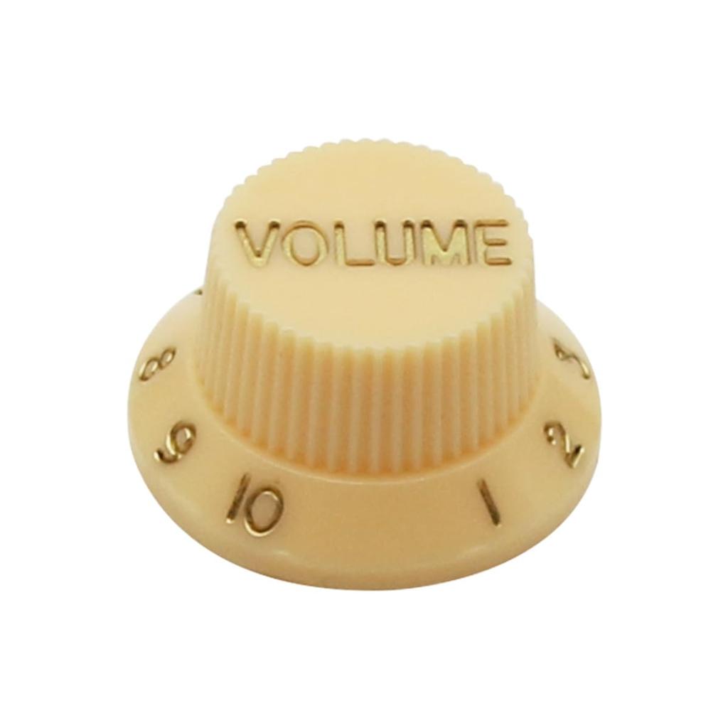 FLEOR Cream Plastic Single Coil Pickup Covers 2T1V Tone Volume Control Knobs Switch Tip Bar Tip Set 52/52/52mm