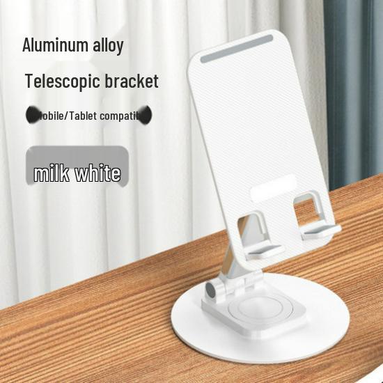 Rotatable Full Metal Phone & Tablet Holder with Free Shipping – Desktop & Bedside Telescopic Stand for Live Streaming