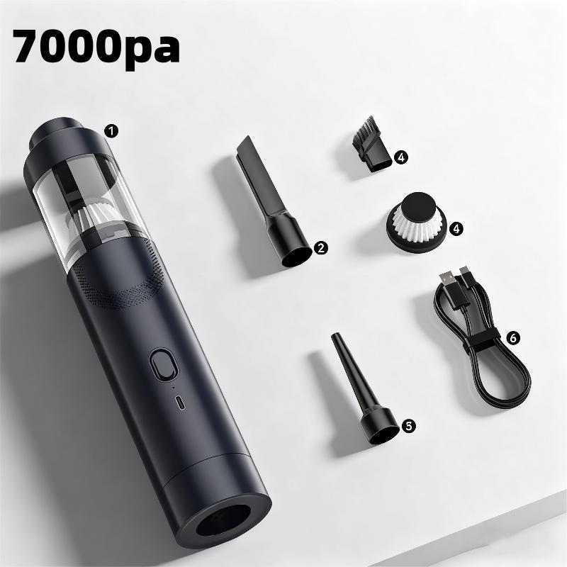 13000pa Mini Portable Vacuum Cleaner Cordless Handheld Vacuum with 3 Suction Heads Easy To Clean for Desktop Keyboard Car Tools