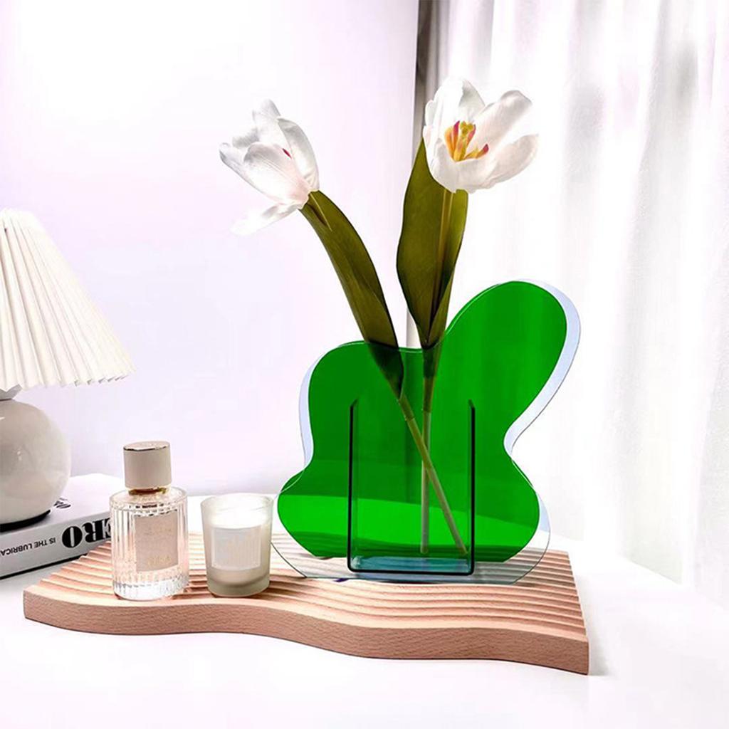 Acrylic Vase Decorative Flower Vase for Dried Flowers Succulents and Floral Arrangements