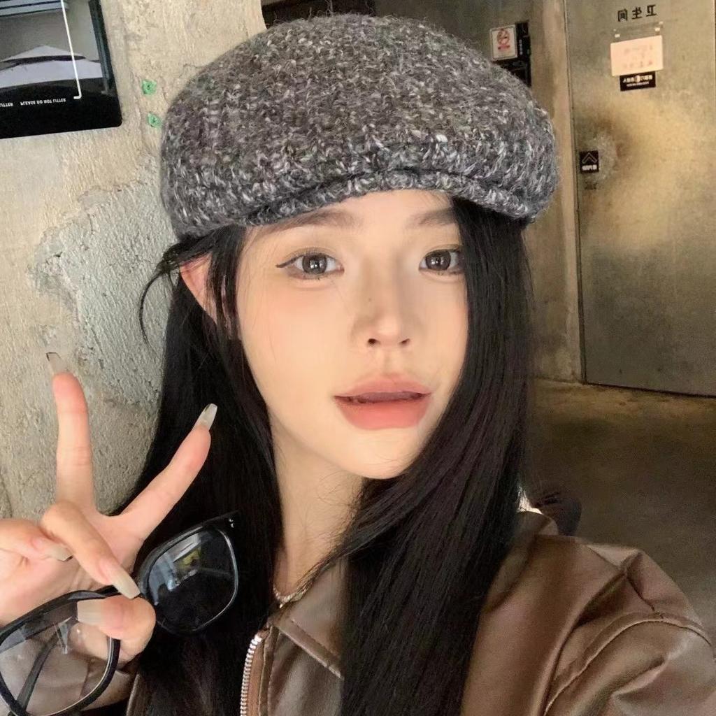 Beret Hat Autumn and Winter Niche Versatile Little Painter's Hat Hong Kong Style Literary Newsboy Hat Fashionable Retro Progressive Hat