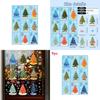 Christmas Tree Pvc Window Decal With Snowflake Static Cling For Holiday Decor