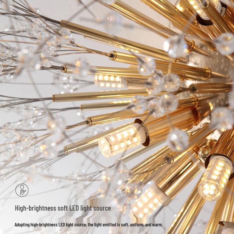 Dandelion Crystal Fireworks Ceiling Light for Nordic Bedrooms and Living Rooms