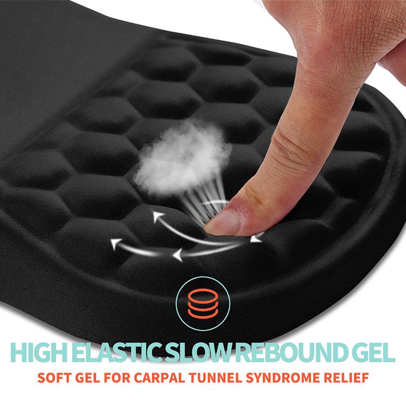 Ergonomic Wrist Rest Mouse Pad Comfortable Wrist Support Non-Slip High-Elastic Memory Cotton Home Office Computer Mouse Mat