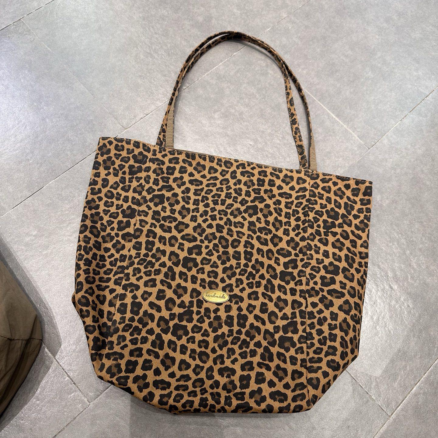 

Ретро Холщовая Сумка Через Плечо с Леопардовым Принтом: Универсальная сумка большой вместимости для женщин цветной печати леопарда