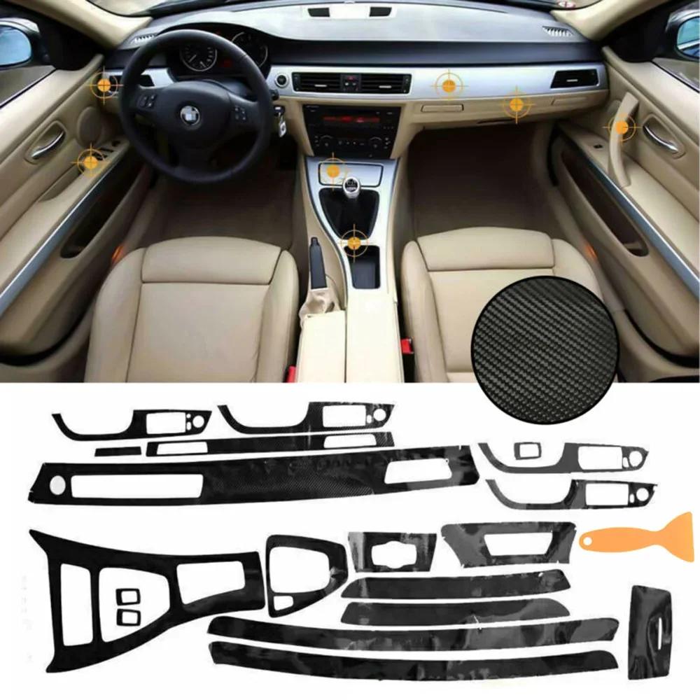 Center Panel frame sticker Carbon fiber Set Trim Car For BMW 3 Series E90 2005-2012 Practical Useful Accessory