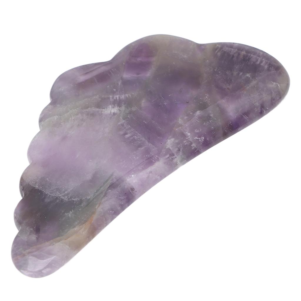 Amethyst Stone Guasha Board Portable Scraping Massage Tool for SPA Acupuncture Therapy Massage Face Lifting