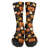 Unisex Breathable Mid-Calf Socks Halloween Patterned Comfortable Stretch Crew Socks Suitable for Daily Wear and Seasonal Use