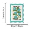 50Pcspack Stamp Style Flowers Retro Stickers Aesthetic Set For Journal Planner Diy Crafts Scrapbooking Embelishment Diary Label