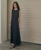 Deomago Linen Sleeveless Dress_Charcoal