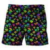 Summer Beach Style 3D Printed Loose Plus Size Quick Drying Shorts