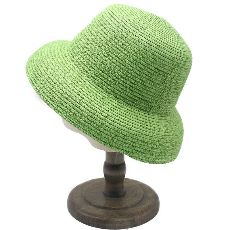 Straw Hat Women Summer Big Brim French Sunscreen Hepburn Wind Visor Beach Bucket Hat Foldable Visor Children