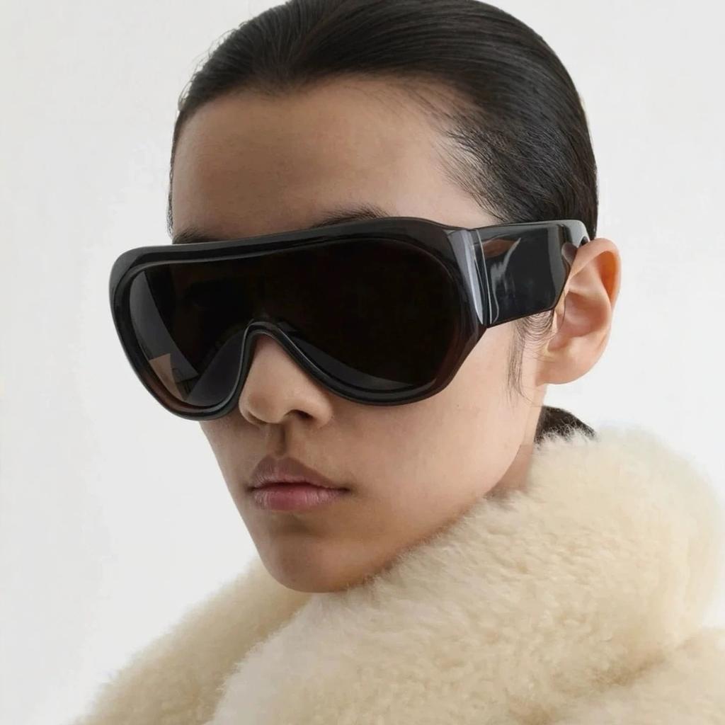 Oversized Vintage Big Frame Sunglasses Women For Men Luxury Brand Designer Sun Glasses Punk Popular Conjoined Lens Shades Uv400