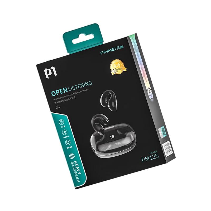 

PINMEI PM12S True Wireless Ear Clip Sports Bluetooth Headset