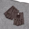 Deerskin Half-finger Gloves, Men's and Women's Sports and Fitness, Driving, Riding, Motorcycle, Retro Men's Bare-finger Goatskin Gloves