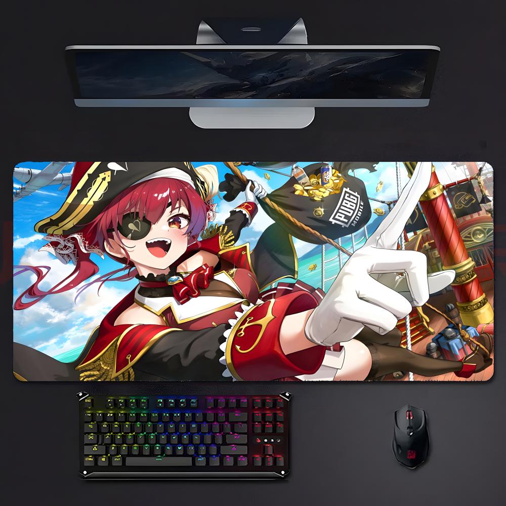 Virtual Idol Charming HHoushou MMarine Mouse Pad Large Gaming Mousepad with Stitched Edges Thickened Desk Mat PC