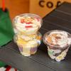 10Pcs/set Portable Plastic Yogurt Parfait Cups with Lids and Spoons 180/250ml Pudding Cups Clear Storage Can Kitchen Accessories