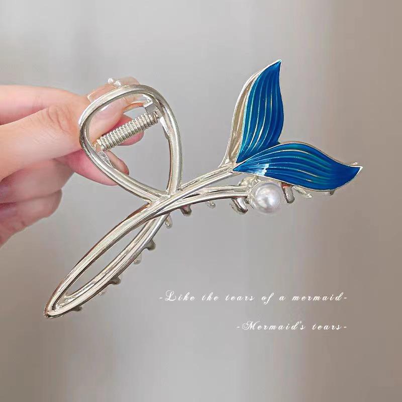 Koreanische Metall-Klauen-Haarspange: Damen Chic Hai Haarklammer